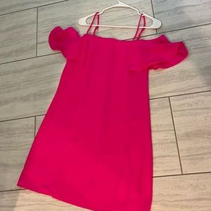 Two way strap hot pink dress